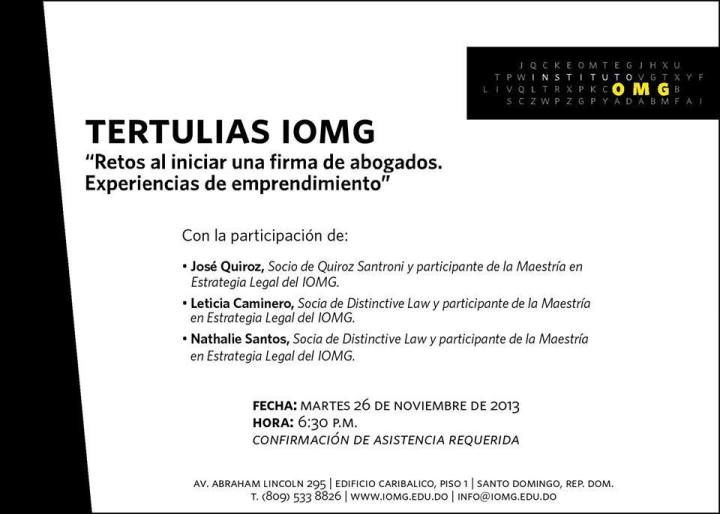 Tertulia IOMG 26112013